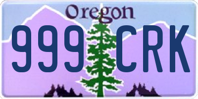 OR license plate 999CRK