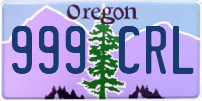 OR license plate 999CRL