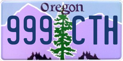 OR license plate 999CTH
