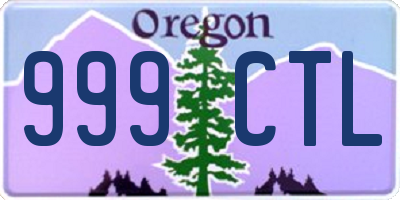 OR license plate 999CTL