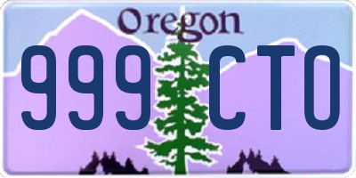 OR license plate 999CTO