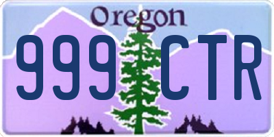 OR license plate 999CTR