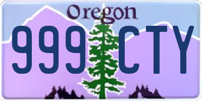 OR license plate 999CTY