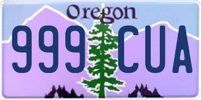 OR license plate 999CUA