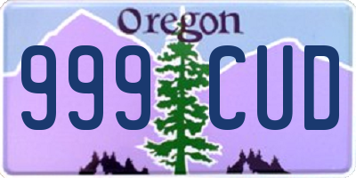 OR license plate 999CUD