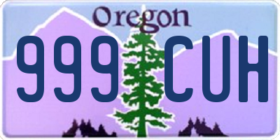 OR license plate 999CUH