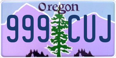 OR license plate 999CUJ