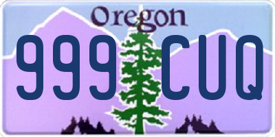 OR license plate 999CUQ