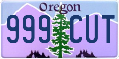 OR license plate 999CUT