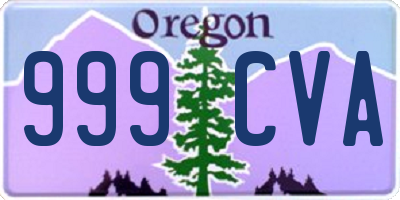 OR license plate 999CVA