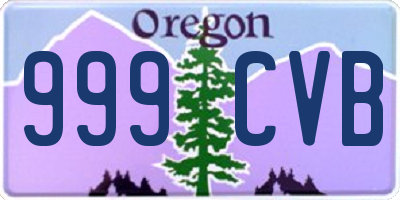 OR license plate 999CVB
