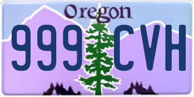 OR license plate 999CVH