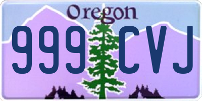 OR license plate 999CVJ