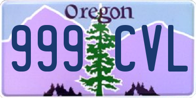 OR license plate 999CVL