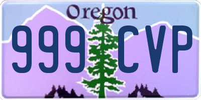 OR license plate 999CVP
