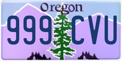 OR license plate 999CVU