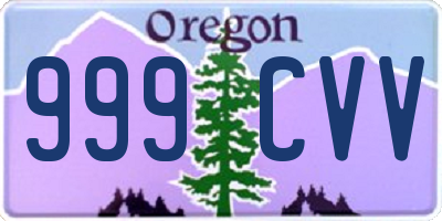 OR license plate 999CVV