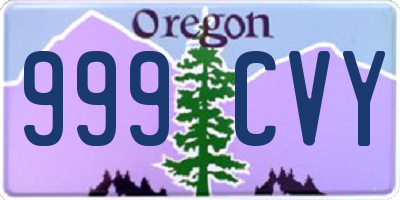OR license plate 999CVY