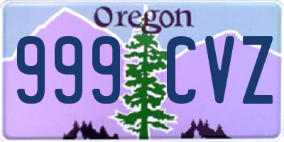 OR license plate 999CVZ