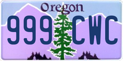 OR license plate 999CWC