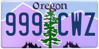 OR license plate 999CWZ