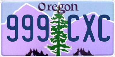 OR license plate 999CXC