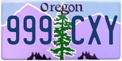 OR license plate 999CXY