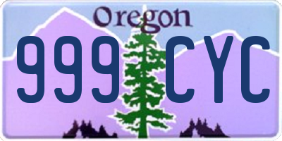 OR license plate 999CYC
