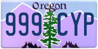 OR license plate 999CYP