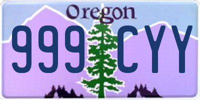 OR license plate 999CYY