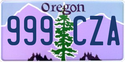 OR license plate 999CZA