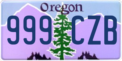 OR license plate 999CZB