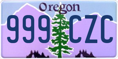 OR license plate 999CZC