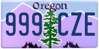 OR license plate 999CZE