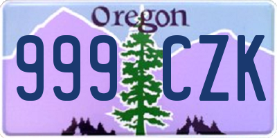 OR license plate 999CZK