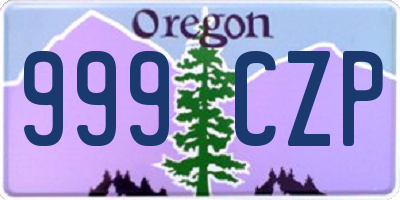 OR license plate 999CZP