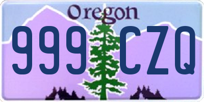 OR license plate 999CZQ