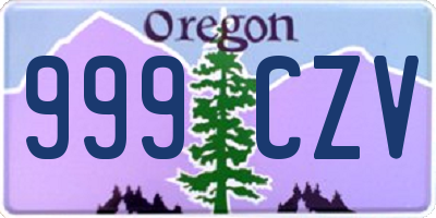 OR license plate 999CZV