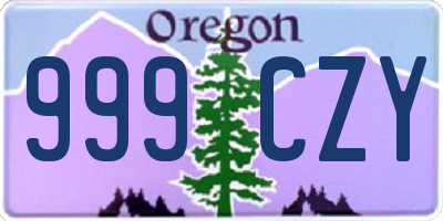 OR license plate 999CZY