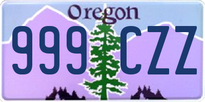 OR license plate 999CZZ