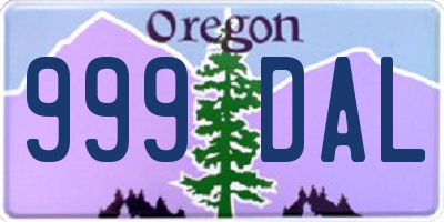 OR license plate 999DAL