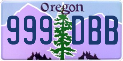 OR license plate 999DBB