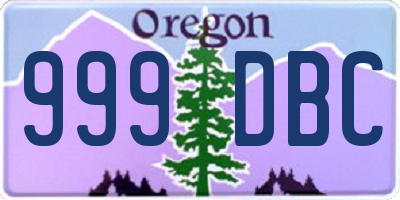 OR license plate 999DBC