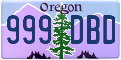 OR license plate 999DBD