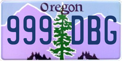 OR license plate 999DBG