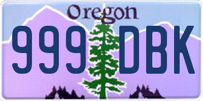 OR license plate 999DBK