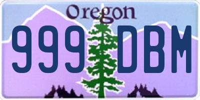 OR license plate 999DBM