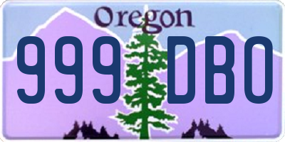 OR license plate 999DBO