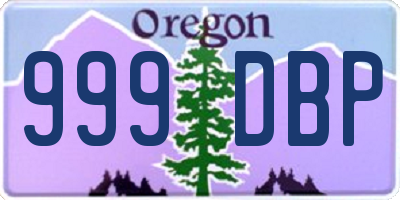 OR license plate 999DBP