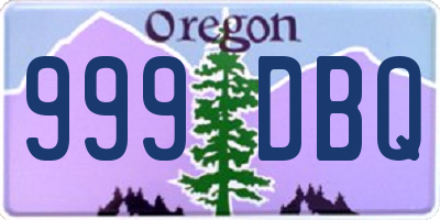 OR license plate 999DBQ